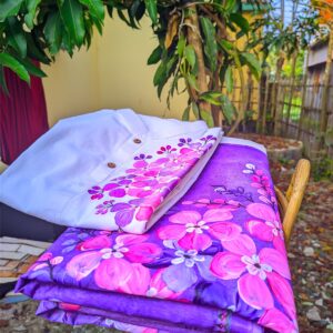 বেগুনি আবেশ হ্যান্ড পেইন্ট শাড়ী পাঞ্জাবি