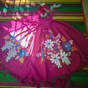 ম্যাজেন্টা ফুলকথা শাল